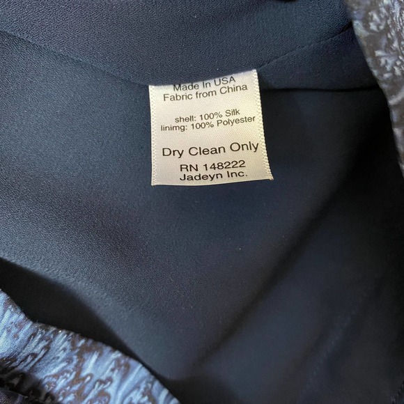 Art Dept. 100% Silk Romper Blue Printed Sleeveless Tie-Waist One-Piece Size XS - Picture 9 of 10